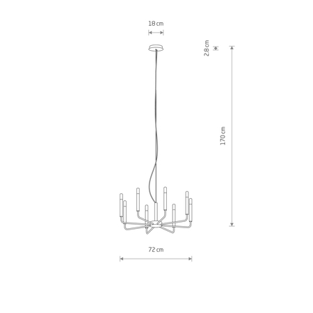 Żyrandol Nowodvorski ORTO 11460 Czarny