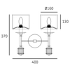 Cosmo Light Kinkiet SUTTON W02415AU-WH