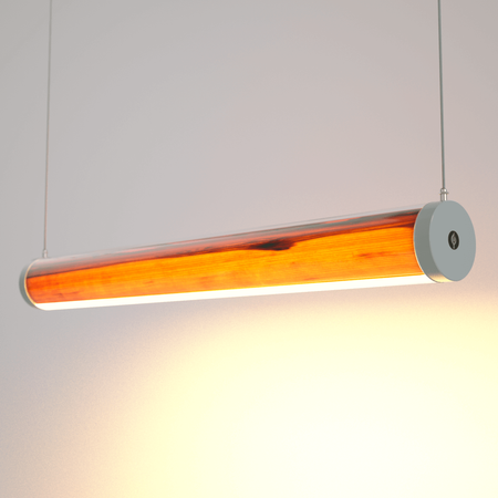 Lampa LED Wooden TUBE Walnut Wi-Fi-Control