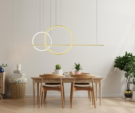 Lampa wisząca Linea No.4 60/40cm złotobiała 3k