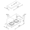 Lampa wpuszczana AQForm Squares 50 x 2 Trimless Recessed Czarny Struktura