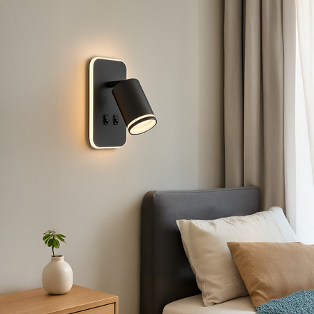 Milagro Oprawa Pipe Ring Kinkiet Czarny 1xGU10 + LED 6W ML2081 CZARNY