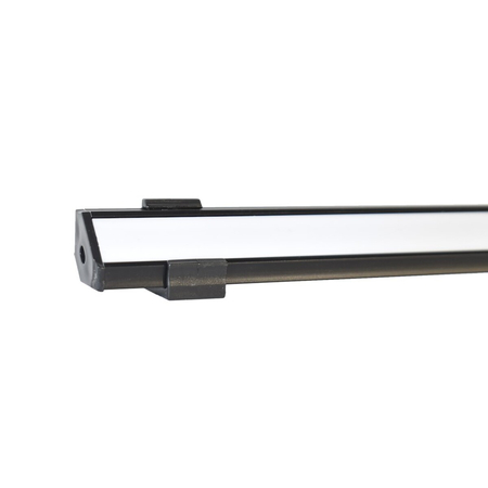 Eko-Light PROFIL ALUMINOWY CZARNY TYP G 1m + KLOSZ MLECZNY EKPR6367