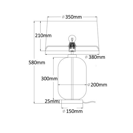 Light Prestige Lampa stołowa Amur dymna 1xE27 LP-919/1T smoked