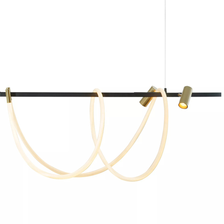 Lampa wisząca Zuma Line 2200277L BALBO LAMPA WISZĄCA ZŁOTA-CZARNA/GOLD-BLACK