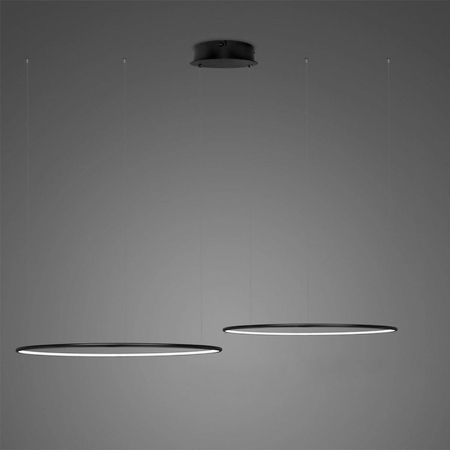 Lampa Ledowe Okręgi No.2 CO2 czarna 80cm 3k ściemnialna