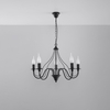 Sollux Lighting Żyrandol MINERWA 5 czarny SL.0218