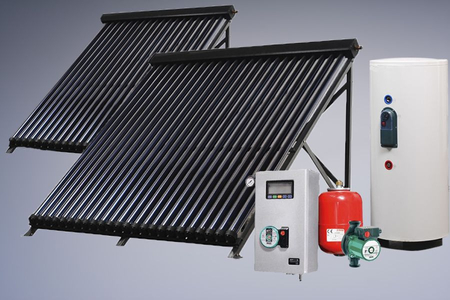 Zestaw solarny dla 4-6 osób, kolektory 30+20HP, zasobnik 400l