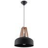 Sollux Lighting Lampa wisząca CASCO czarna/naturalne drewno SL.0390