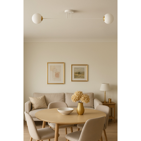 Lampa wisząca Kaja ELMO K-5315 biały, złoty