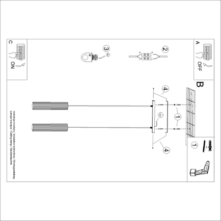 Sollux Lighting Lampa wisząca KARBON 2 beżowy SL.1593