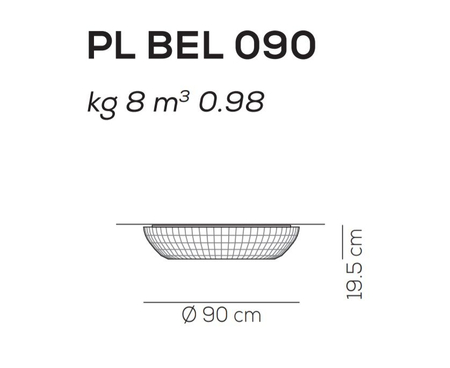 Plafon Axo Light Bell 090 Żółty