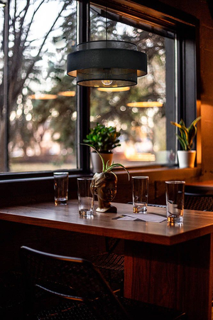 Lampa wisząca AMOS Kaja K-5281 czarny/złoty