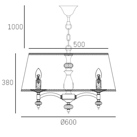 Cosmo Light Lampa wisząca VERONA P05377NI-WH