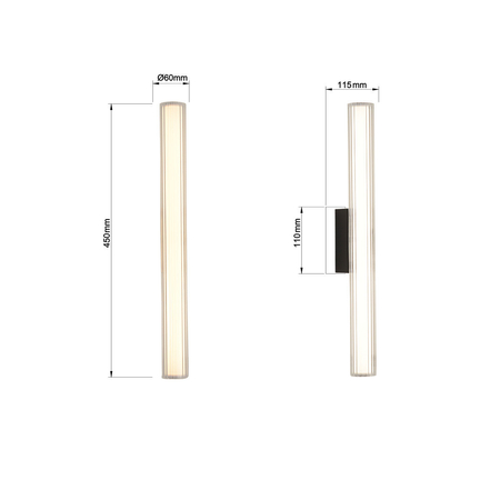 Light Prestige Kinkiet Linea 45 cm czarny LED CCT LP-0510/1W-45 BK