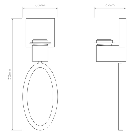 Kinkiet Astro Lima 1318009 Brązowy