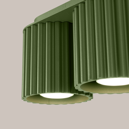 Sollux Lighting Plafon AURA 2 zielony oliwkowy GU10 SL.1795