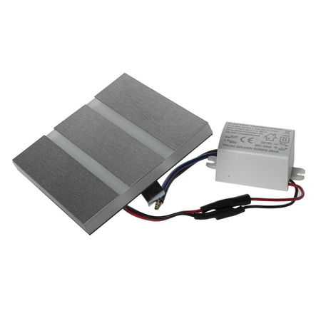 Eko-Light Oprawa schodowa VOX Barwa Ciepła 3000K EKS3836 BIAŁY / SREBRNY