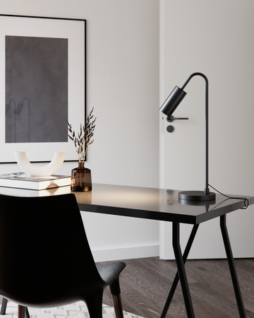 Lampa stołowa By Rydens Curve 4002580-4002 czarny matowy