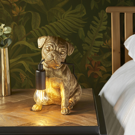 Lampa stołowa Endon Lighting Pug puppy 107324 złoty