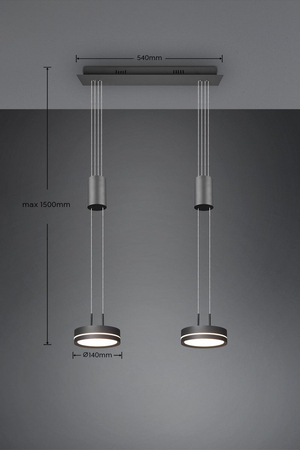 Lampa wisząca Trio 326510242 grafitowy