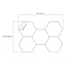 Modułowy system oświetleniowy autogamma HEXAGON LED 297 x 206 cm 3500K aluminium