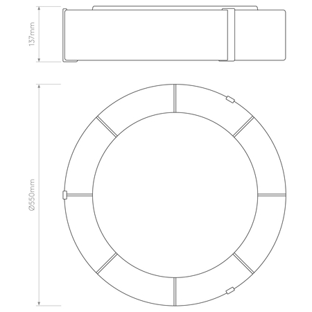 Lampa sufitowa Astro Salina 550 1463004 Piaskowa (Szarobeżowa) Tkanina