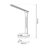 Milagro Lampka biurkowa Bruno White 5W LED RGB ML1629 BIAŁY