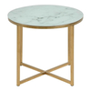 Stolik Alisma okrągły 50 Biały /złoty