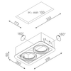 Lampa wpuszczana AQForm Iform 111 x 2 Recessed Biały Struktura