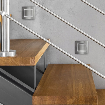 Eko-Light Oprawa schodowa DECO Barwa Zimna 6500K EKS4444 BIAŁY / SREBRNY