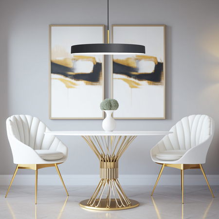 Milagro Lampa wisząca DISC 38W LED ML1065 CZARNY + ZŁOTY