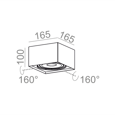 Lampa natynkowa AQForm Squares Mini 111 x 1 Qrled Surface Biały Struktura