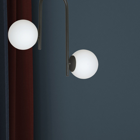 Lampa sufitowa KALF 2 BLACK Emibig 1030/2 biały/czarny