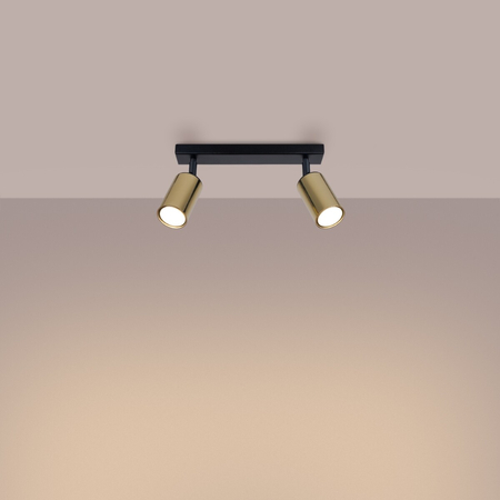 Sollux Lighting Plafon WINX 2 czarny/złoty SL.1383