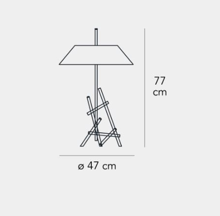 Lampa stołowa Fontana Arte F418805150CBNE Ashanghai