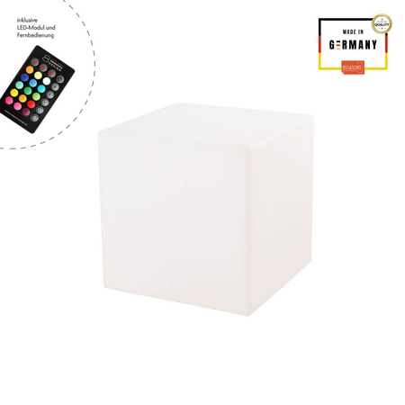 Kostka LED Lampa zewnętrzna ogrodowa 2700K RGB 33cm 32445L biały