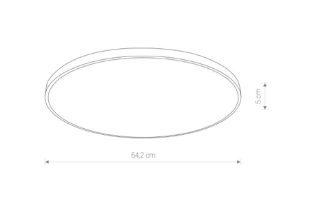 Plafon Nowodvorski 8185 AGNES ROUND LED BLACK 64W