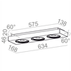 Lampa natynkowa AQForm Sleek Distance 111 x 3 Qrled Surface Biały Struktura