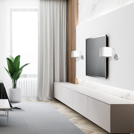 Milagro Kinkiet ALBION BIEL / BAWEŁNA1xE27 MLP7504 BIEL / BAWEŁNA