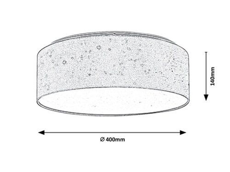 Lampa sufitowa Rabalux Otilia 3307 popielaty
