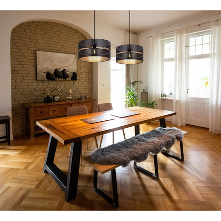 Lampa wisząca Kaja MALAVI K-5501 czarny, złoty