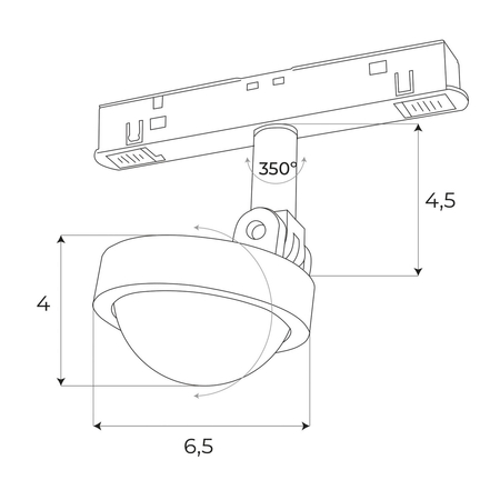 MAXLIGHT M0018N REFLEKTOR MAGNETYCZNY  SYSTEM ON/OFF 8W 766LM 3000K
