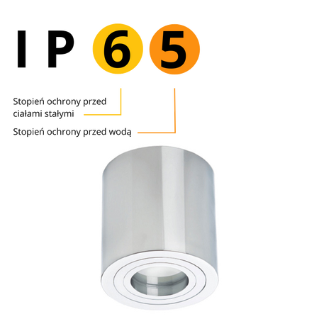 Oczko Faro XL natynkowe 1xGU10 chrom LP-1464/1SM XL CH