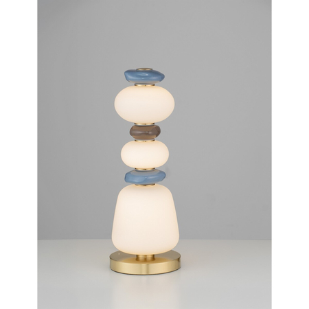 Lampa stołowa Luces Exclusivas FELANZO LE45244 złoty i odcienie złota, niebieski