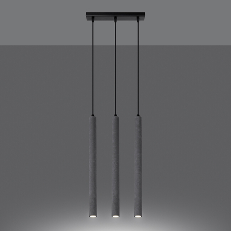 Sollux Lighting Lampa wisząca PASTELO 3L beton SL.1272