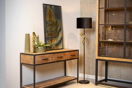 Lampa podłogowa Lucide EXTRAVAGANZA CHIMP 10702/81/30 czarny/złoty