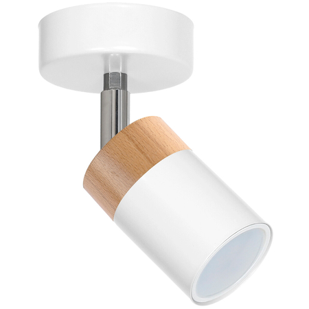 Milagro Kinkiet Joker 1xGU10 Biały/Drewno MLP6299 BIAŁY