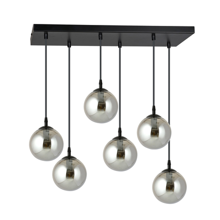Lampa wisząca COSMO 6 BL GRAFIT Emibig 712/6 czarny