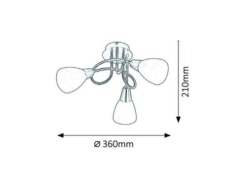 Lampa sufitowa Rabalux Jenna 5534 chrom